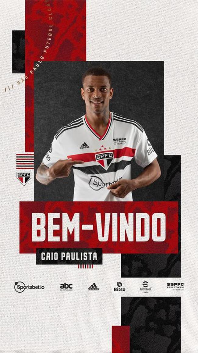 São Paulo anunciou o atacante Caio Paulista