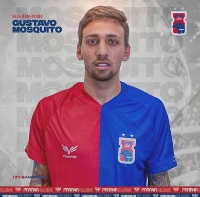 O Paran anunciou a contratao do atacante Gustavo Mosquito, que estava no Oeste