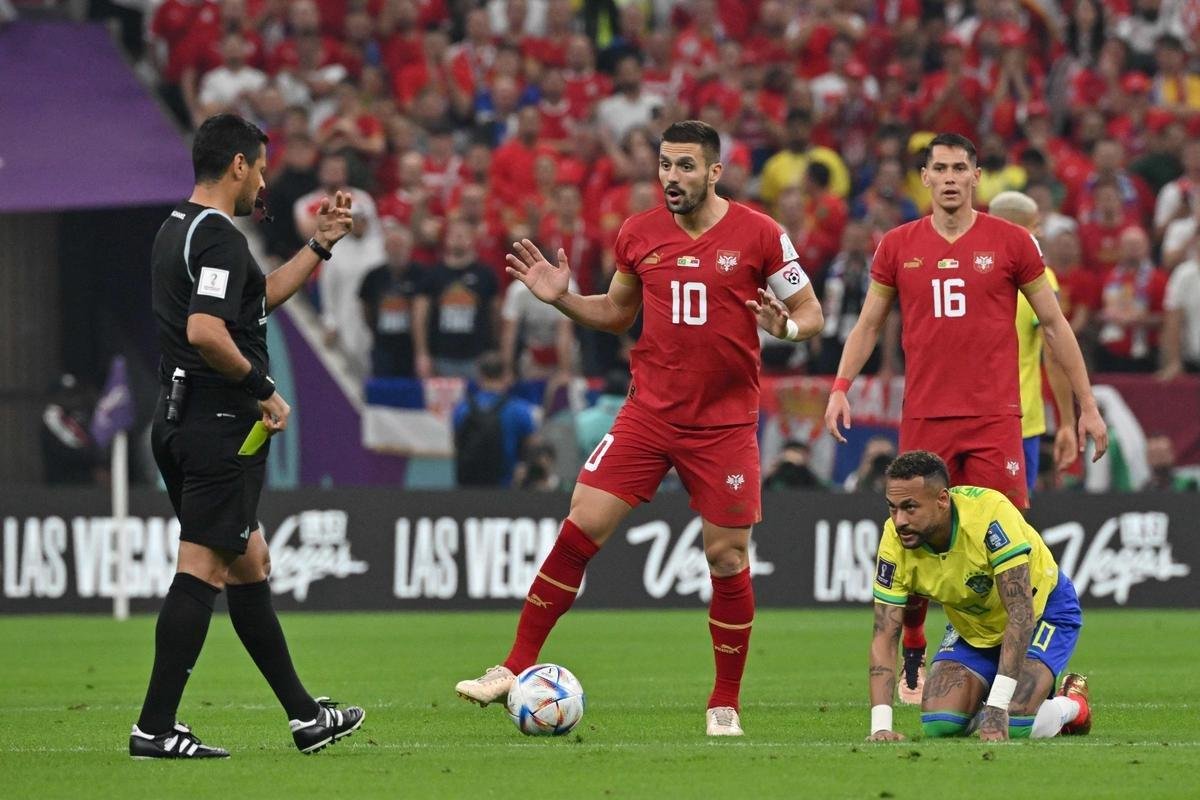 Imagens do duelo entre Brasil e Srvia, no estdio Lusail, pela 1 rodada do Grupo G da Copa do Mundo do Catar