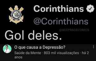 Redes sociais contaram com vrios memes aps a derrota do Corinthians para o Argentino Juniors