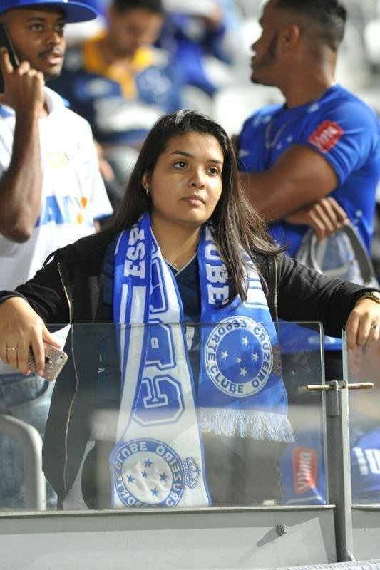 Torcida do Cruzeiro no duelo desta tera, no Mineiro, contra o Racing, pela Libertadores