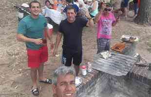 Arrascaeta tambm fez um churrasco com a famlia em Ro Negro, no Uruguai