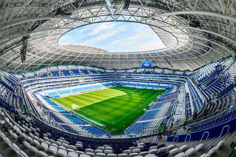 Primeira partida do futebol brasileiro exibida no metaverso, na Kubikz Arena.  - Kubikz