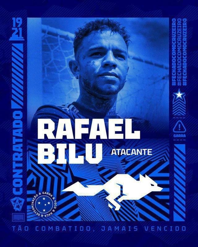 Cruzeiro anunciou o atacante Rafael Bilu