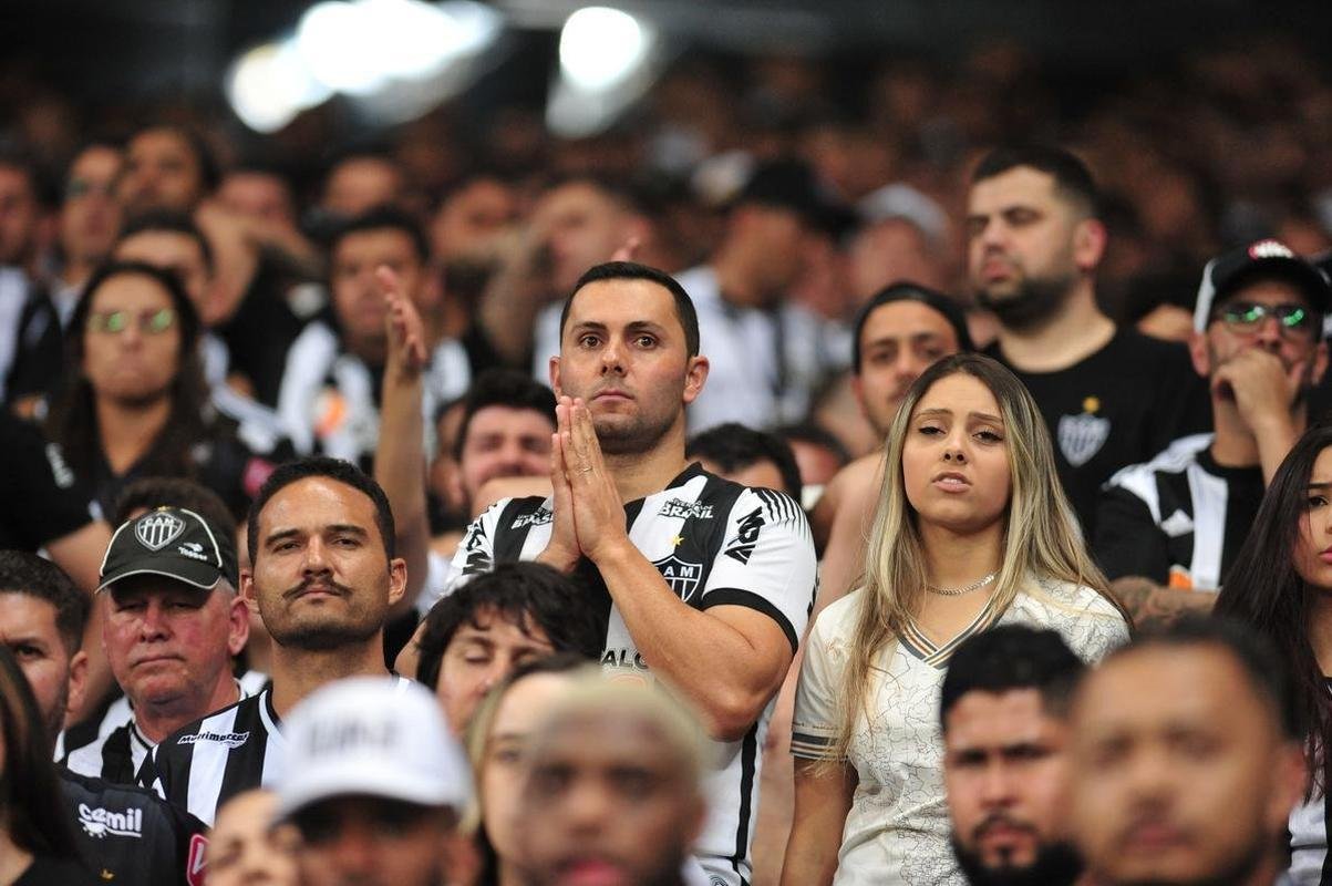 Fotos da torcida do Atltico na partida contra o Palmeiras, no Mineiro, pelas quartas de final da Copa Libertadores 2022