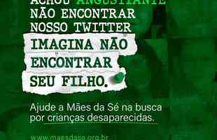 Palmeiras apoiou ONG Mes da S, de So Paulo, que busca crianas desaparecidas