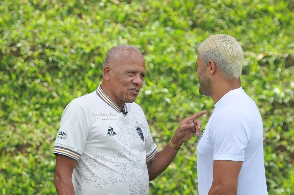 Encontro dos campees brasileiros pelo Atletico, Dad Maravilha e Hulk, na Cidade do Galo. 