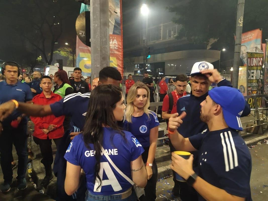 Festa do Cruzeiro na Praa 7 de Setembro, em Belo Horizonte, em comemorao ao acesso  Srie A do Campeonato Brasileiro de 2023