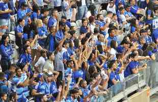 Fotos das torcidas de Cruzeiro e River Plate, no Mineiro, em duelo de volta das oitavas de final da Copa Libertadores