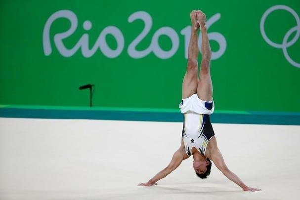 Nory ficou em terceiro e garantiu a medalha de bronze na prova de solo da ginstica
