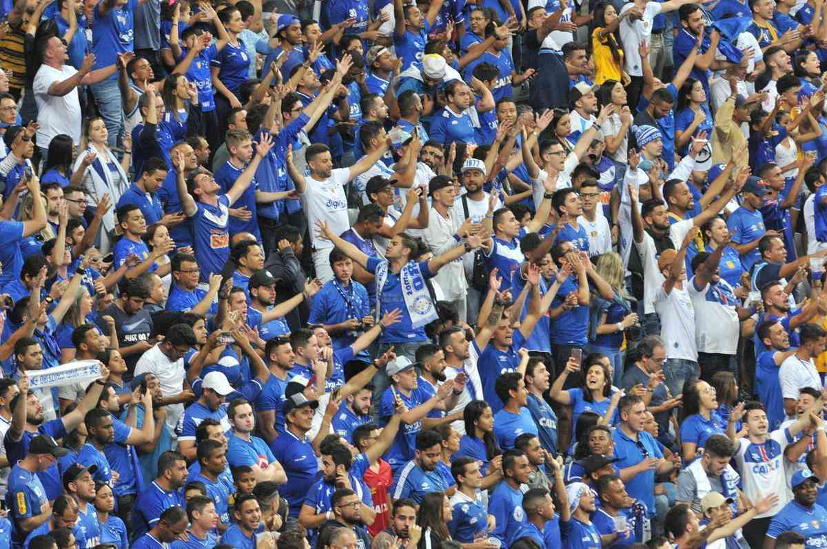 Fotos das torcidas de Cruzeiro e River Plate, no Mineiro, em duelo de volta das oitavas de final da Copa Libertadores