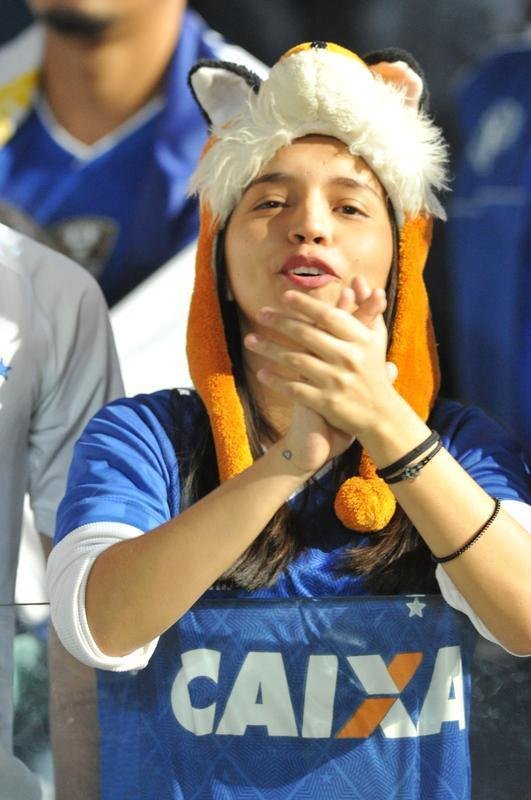 Torcida do Cruzeiro no duelo desta tera, no Mineiro, contra o Racing, pela Libertadores