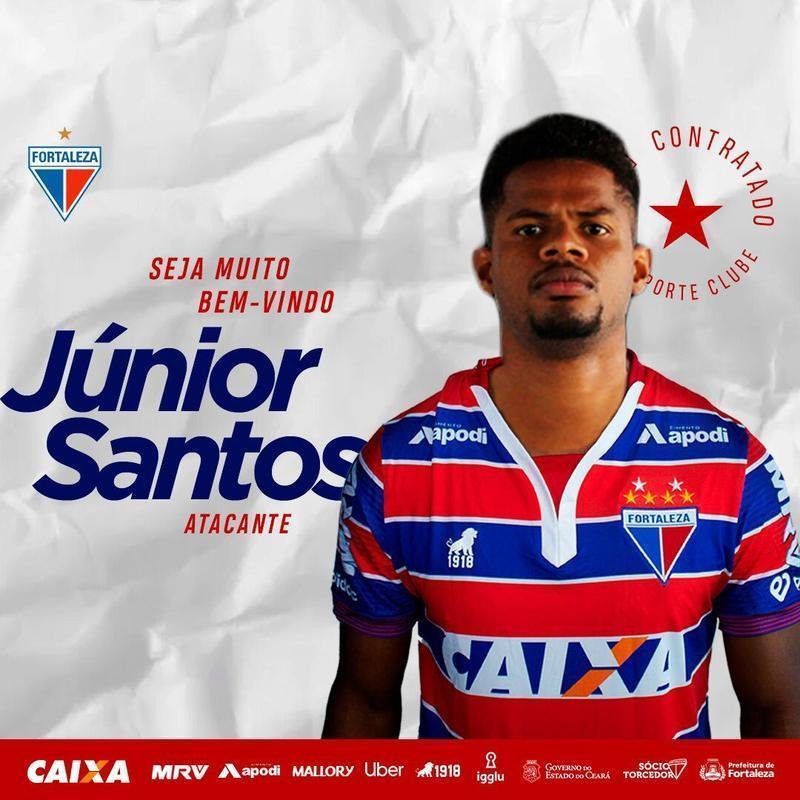 O Fortaleza anunciou a contratao do atacante Jnior Santos