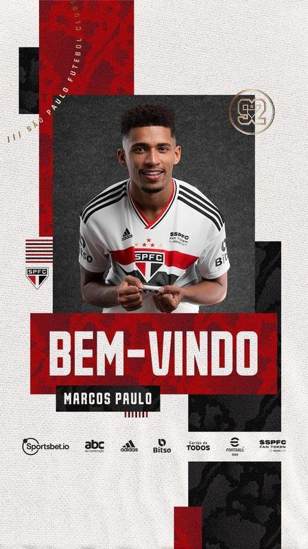 So Paulo anunciou o atacante Marcos Paulo