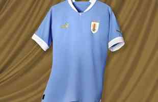 A tradicional camisa I celeste do Uruguai para a Copa do Mundo do Catar foi produzida pela Puma