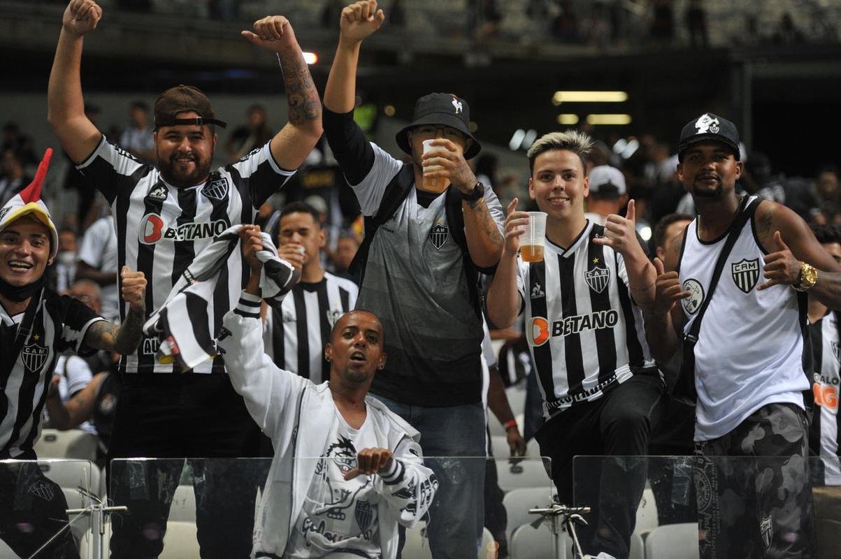 Torcida do Atltico no jogo diante do Fortaleza, vlido pela ida da semifinal da Copa do Brasil, no Mineiro