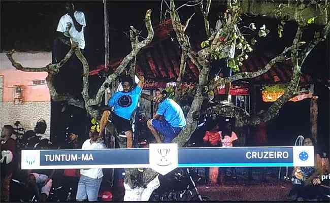 Público subiu em árvore na cidade de Tuntum, no Maranhão