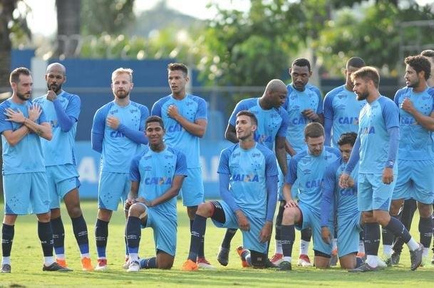 Fotos do ltimo treino do Cruzeiro antes do jogo diante do Tupi, pela semifinal do Campeonato Mineiro