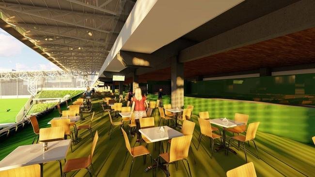 Fotos do projeto de modernizao do estdio da Serrinha