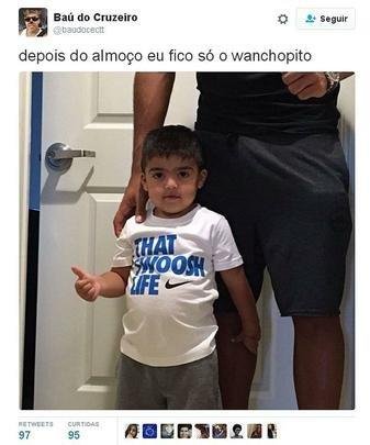 Filho de Ramón Ábila, pequeno Valentino, de 2 anos, herdou apelido do pai e virou 'Wanchopito'