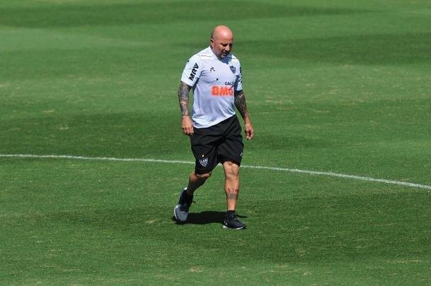 Sampaoli foi apresentado ao Atltico na tarde desta segunda-feira