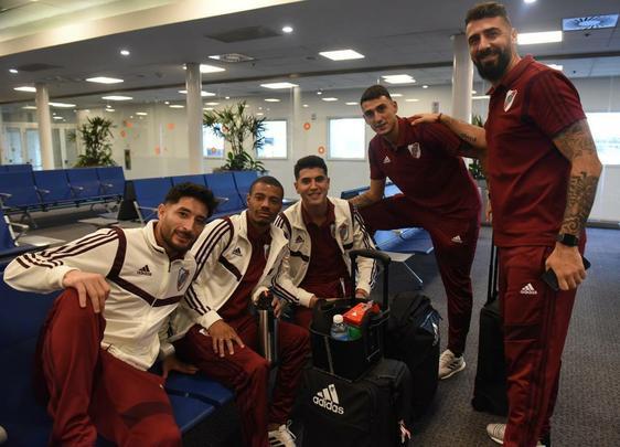 Chegada do River Plate a Belo Horizonte para duelo de tera, no Mineiro, contra o Cruzeiro