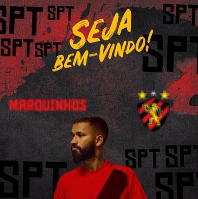 O Sport anunciou a contratação do atacante Marquinhos, que estava na Ponte Preta