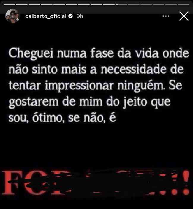Ex-jogador publicou story no Instagram aps caneta do craque do Flamengo