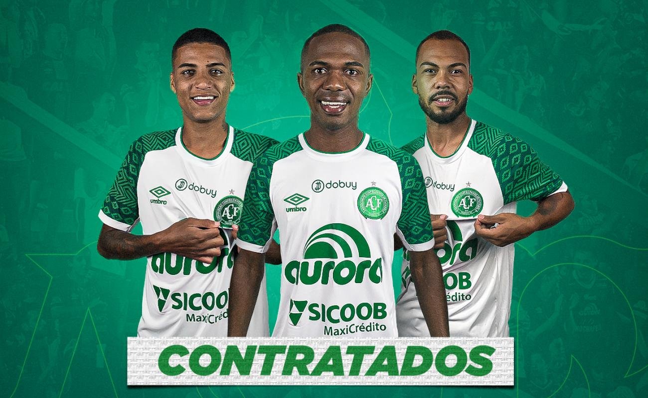 Rodrigo Varanda (Atacante), Carlos Orejuela (Atacante) e Claudinho (Meia) - Chapecoense