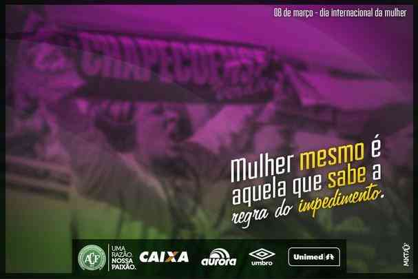 Homenagem da Chapecoense, no Twitter