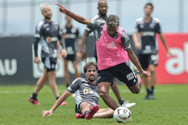 Treino tcnico do Atltico.