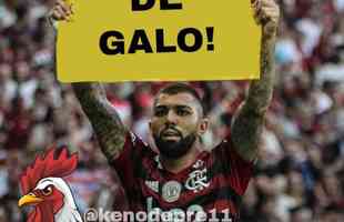 Torcedores de Atltico e Flamengo fizeram memes do conflito entre os atacantes Hulk e Gabigol