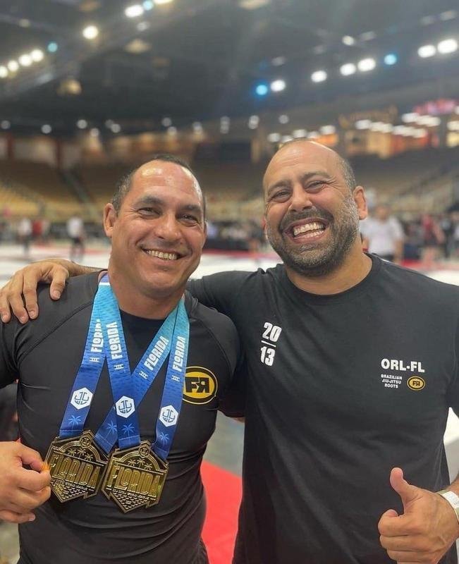 Felipe Cobra ( esquerda), do BBB7, se dedicou ao jiu-jitsu