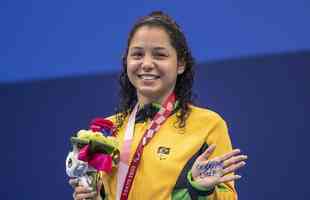 A nadadora Cecília Araújo foi prata nos 100m livre S8