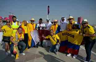 Torcedores do Equador no jogo de abertura da Copa do Mundo