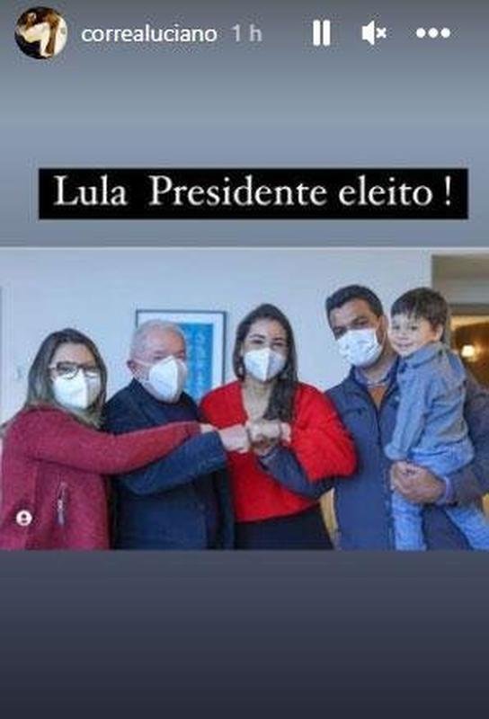 Luciano Corra, judoca; manifestaes de esportistas com a vitria de Lula na eleio para presidente do Brasil