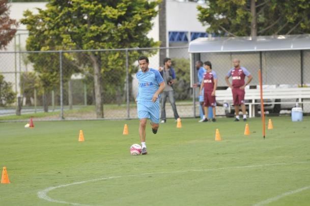 Imagens do treino do Cruzeiro nesta quarta-feira (14), antes do duelo contra o Patrocinense