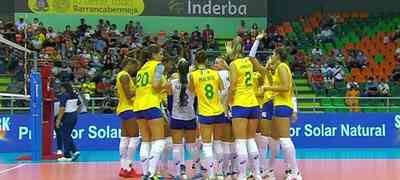 Brasil atropela o Chile e engata terceira vitória no Sul-Americano de Vôlei