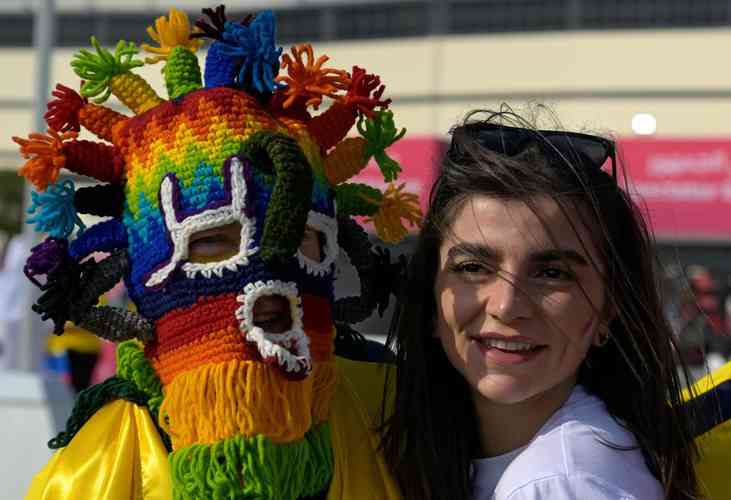 Torcedores do Equador no jogo de abertura da Copa do Mundo