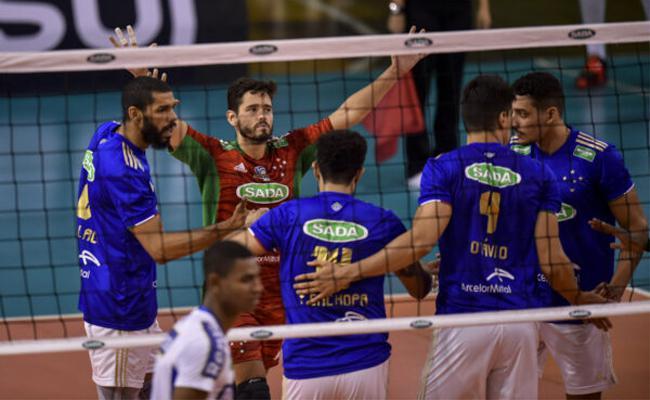 Cruzeiro ganhou do Vôlei Renata Campinas por 3 sets a 0