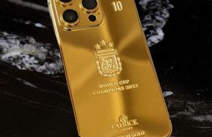 Iphones foram banhados a ouro pela Idesign Gold, a pedido de Lionel Messi