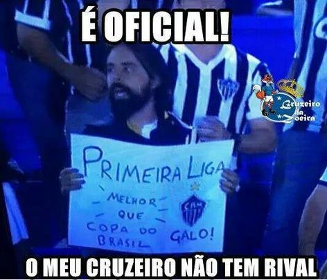 Cruzeirenses invadem internet para zoar atleticanos por vexame na Primeira Liga