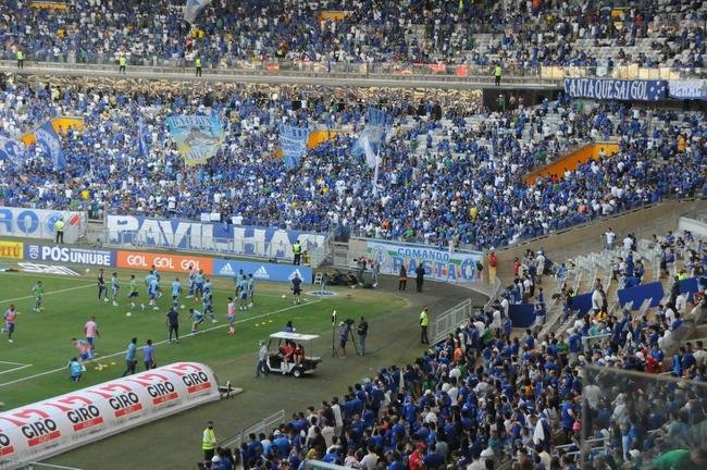 Fotos da torcida do Cruzeiro, no Mineiro, na partida contra a Ponte Preta pela 13 rodada da Srie B do Campeonato Brasileiro. Mineiro recebeu grande pblico mais uma vez