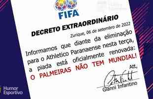 Diversos memes tomaram conta das redes sociais aps a eliminao do Palmeiras na Libertadores