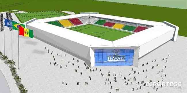 Projeto da Arena Havan, futuro estdio do Brusque