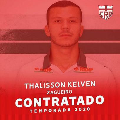 O CRB anunciou a contratao do zagueiro Thalisson Kelven, que estava no Coritiba
