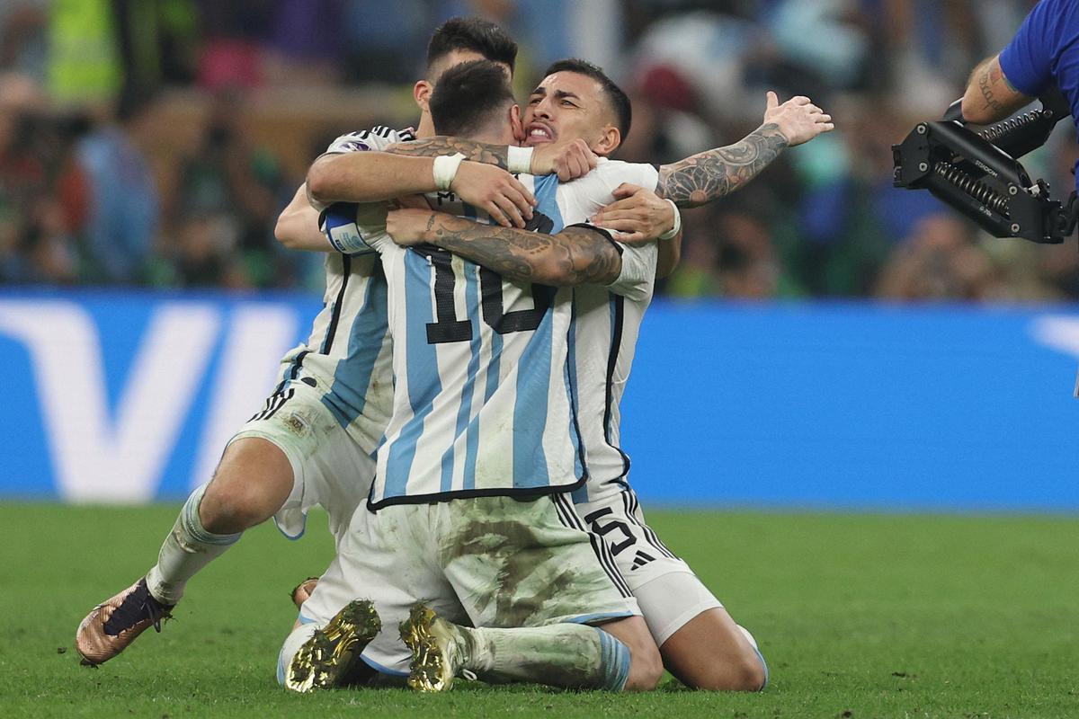 Argentina venceu a Frana por 4 a 2 nos pnaltis, depois de empate por 3 a 3, e finalmente soltou o grito de tricampe do mundo