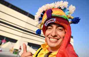 Torcedores do Equador no jogo de abertura da Copa do Mundo