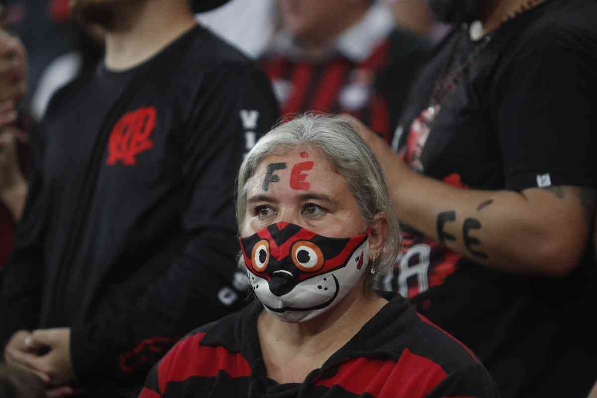Torcida do Athletico-PR na Arena da Baixada, em Curitiba, durante final da Copa do Brasil, diante do Atltico