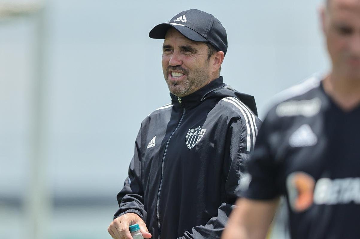 Treino tcnico do Atltico.